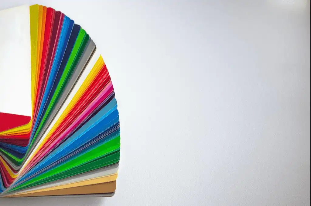 Paleta de cores usada em DFT na sublimação para personalização